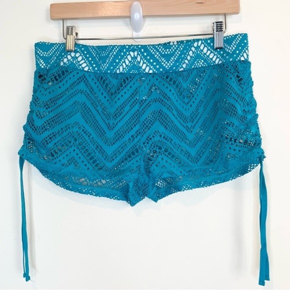 Y2K Mesh Festival Swim Cover Up Beach Shorts Medium